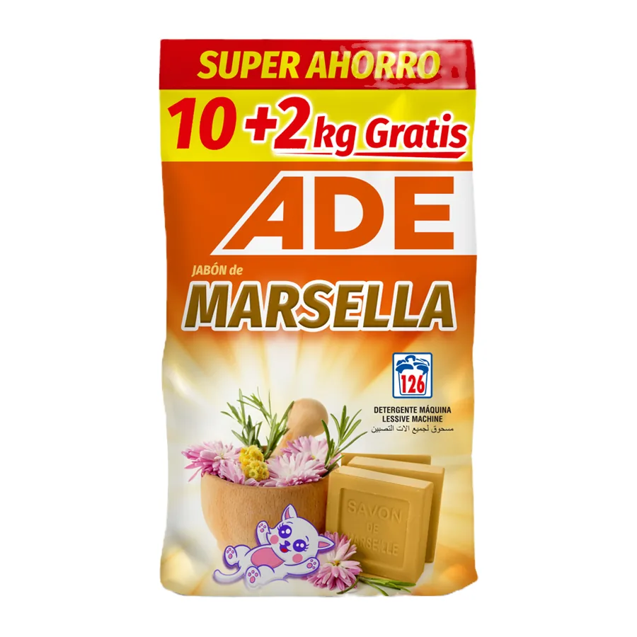 مسحوق غسيل ADE مرسيليا · كيس 10+2 كغ