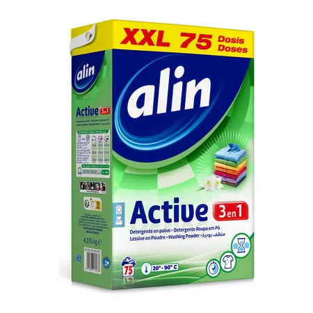 مسحوق غسيل alin أكتيف 3 في 1 · علبة 4275 غ