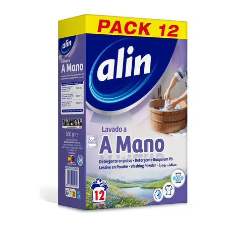 مسحوق غسيل alin للغسيل اليدوي · علبة 500 غ