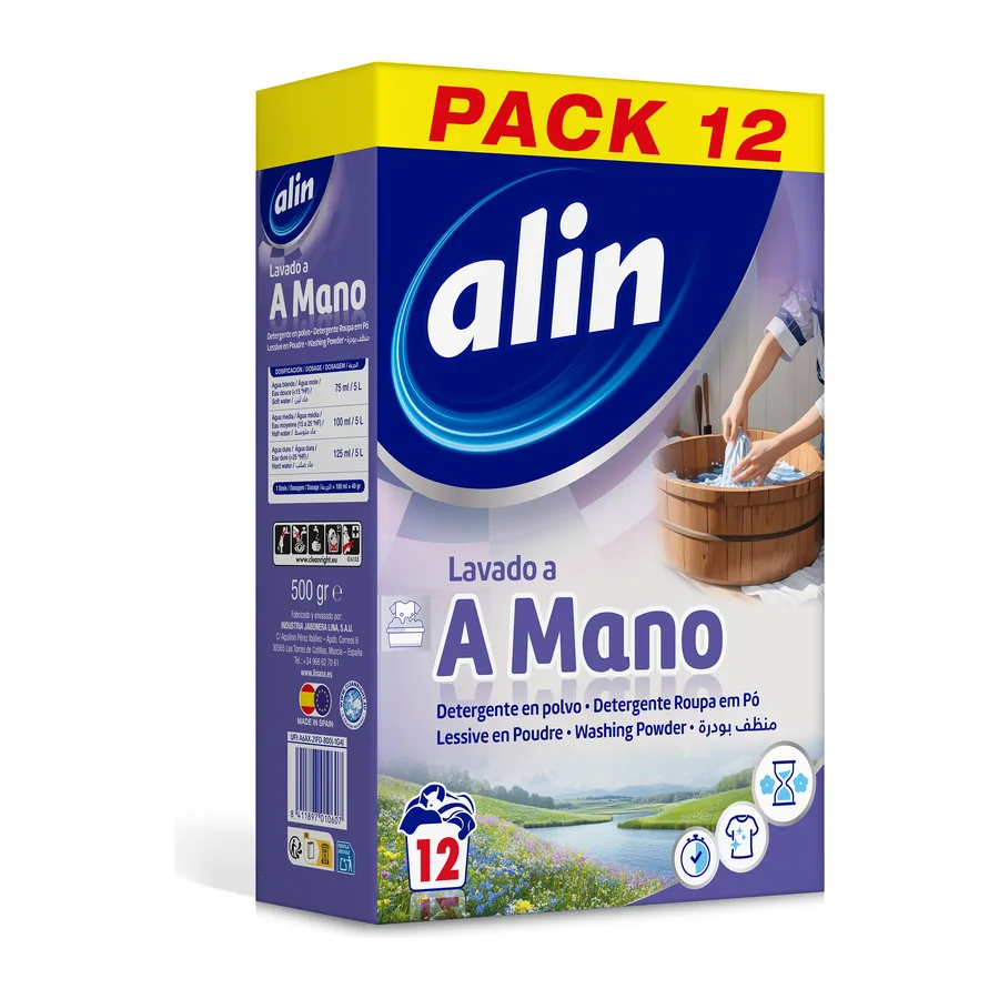 مسحوق غسيل alin للغسيل اليدوي · علبة 500 غ