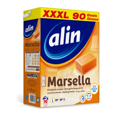 Lessive en poudre alin Marseille · boîte 5130 g